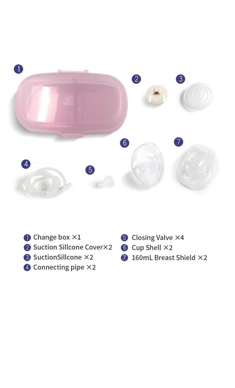 Hand-Free Cup Breastshield Set 21MM